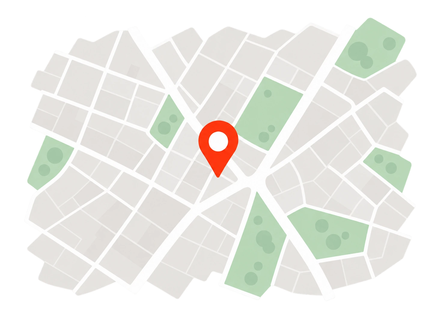 Illustrated Sofia street map marking B34, displayed in a heart shape